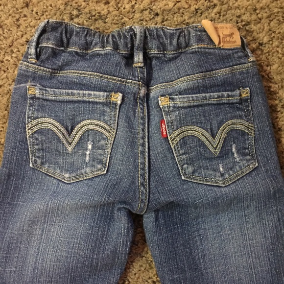 Levis Skinny Jeans Girls 7 Reg Some Wear - Picture 5 of 8